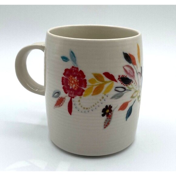 Anthropologie Petal Palette Mug Monogram “N” Starla M Halfmann Ceramic Floral - Picture 7 of 8